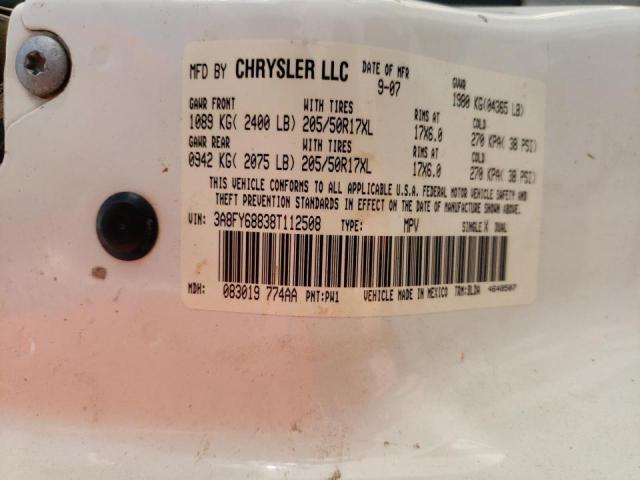 Photo 10 from auction – 2008 CHRYSLER PT CRUISER with VIN 3A8FY68838T112508