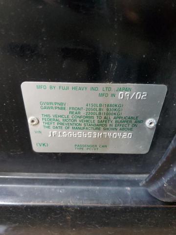 Photo 10 from auction – 2003 SUBARU FORESTER 2 with VIN JF1SG65653H740420