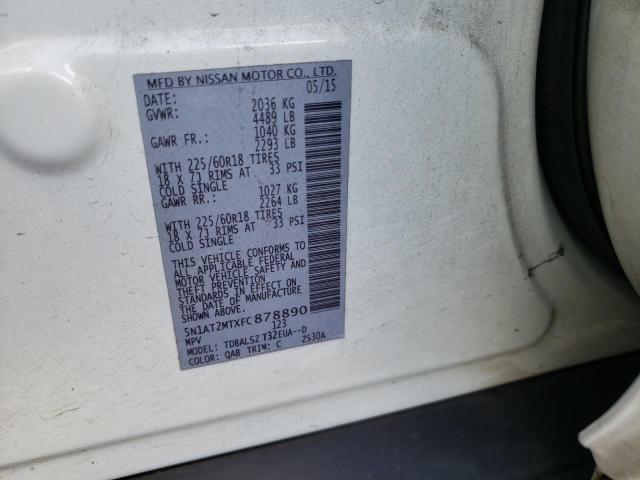 Photo 10 from auction – 2015 NISSAN ROGUE S with VIN 5N1AT2MTXFC878890
