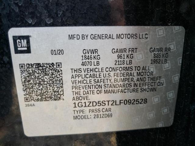 Photo 10 from auction – 2020 CHEVROLET MALIBU LT with VIN 1G1ZD5ST2LF092528
