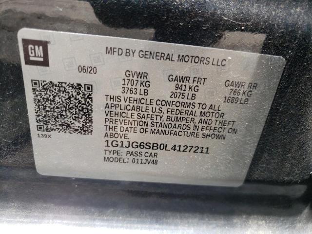 Photo 10 from auction – 2020 CHEVROLET SONIC with VIN 1G1JG6SB0L4127211
