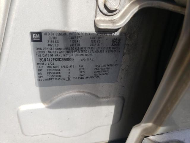 Photo 10 from auction – 2012 CHEVROLET CAPTIVA SP with VIN 3GNAL2EK0CS568898