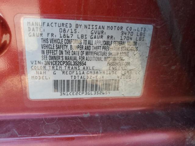 Photo 10 from auction – 2016 NISSAN VERSA NOTE with VIN 3N1CE2CP3GL352654