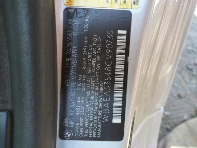 Photo 10 from auction – 2008 BMW 650 I with VIN WBAEA53548CV90735