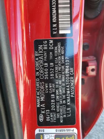 Photo 10 from auction – 2013 KIA RIO LX with VIN KNADM4A30D6284137