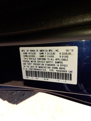 Photo 10 from auction – 2017 HONDA ACCORD EXL with VIN 1HGCT2B99HA001005