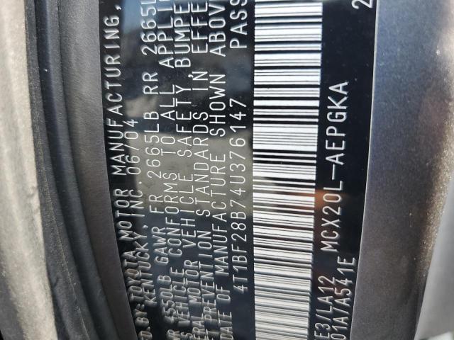 Photo 10 from auction – 2004 TOYOTA AVALON XL with VIN 4T1BF28B74U376147