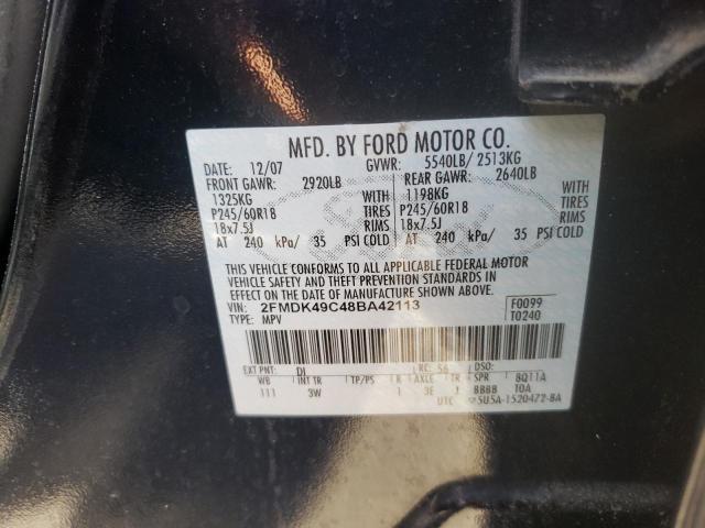 Photo 10 from auction – 2008 FORD EDGE LIMIT with VIN 2FMDK49C48BA42113