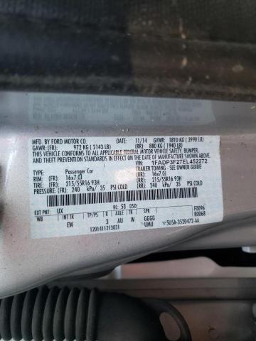 Photo 10 from auction – 2014 FORD FOCUS SE with VIN 1FADP3F27EL452272