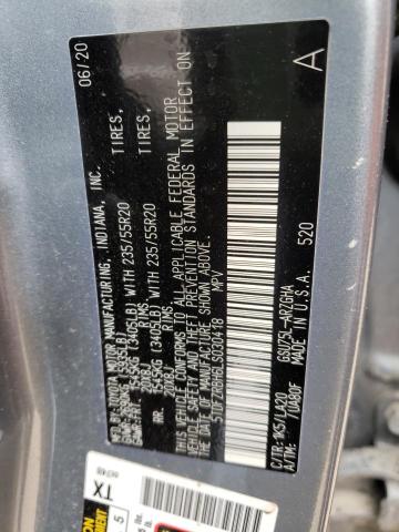 Photo 10 from auction – 2020 TOYOTA HIGHLANDER with VIN 5TDFZRBH6LS030418