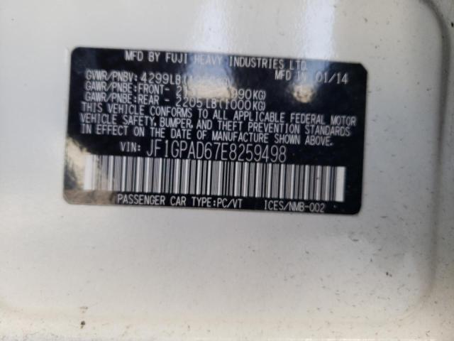 Photo 10 from auction – 2014 SUBARU IMPREZA PR with VIN JF1GPAD67E8259498