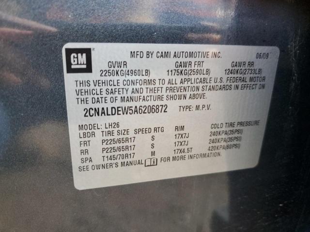 Photo 10 from auction – 2010 CHEVROLET EQUINOX LT with VIN 2CNALDEW5A6206872