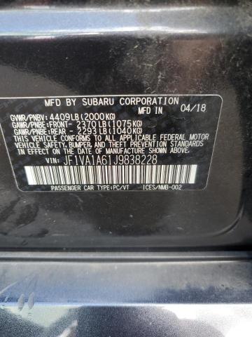 Foto 10 de la subasta – 2018 SUBARU WRX con VIN JF1VA1A61J9838228