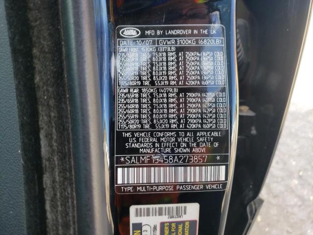 Photo 10 from auction – 2008 LAND ROVER RANGE ROVE with VIN SALMF13458A273857