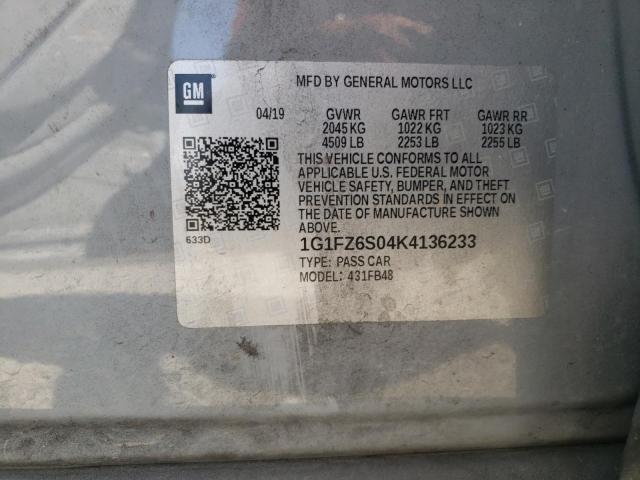Photo 10 from auction – 2019 CHEVROLET BOLT EV PR with VIN 1G1FZ6S04K4136233