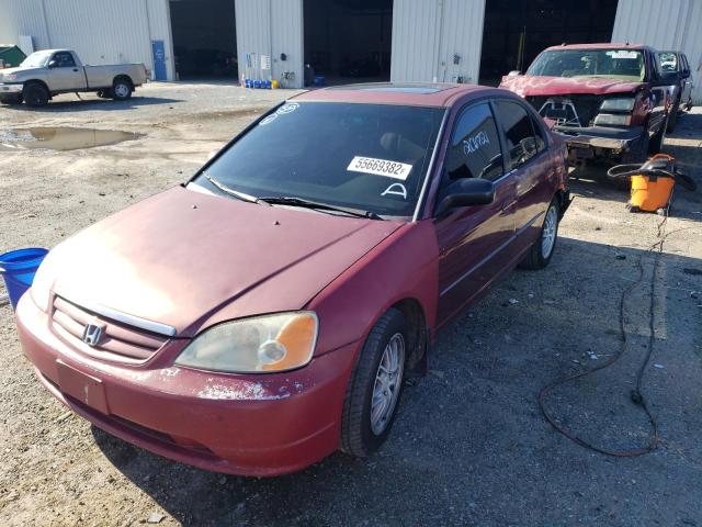 Photo 2 from auction – 2002 HONDA CIVIC with VIN 2HGES26862H501628