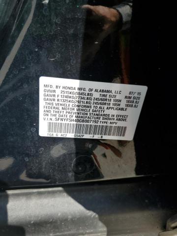 Foto 10 de la subasta – 2016 HONDA PILOT EX con VIN 5FNYF5H40GB007192