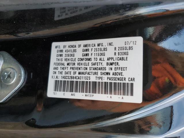 Photo 10 from auction – 2012 HONDA ACCORD EXL with VIN 1HGCS2B84CA011525