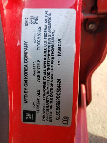 صورة رقم 10 من المزاد - 2013 CHEVROLET SPARK مع VIN KL8CB6S92DC504424