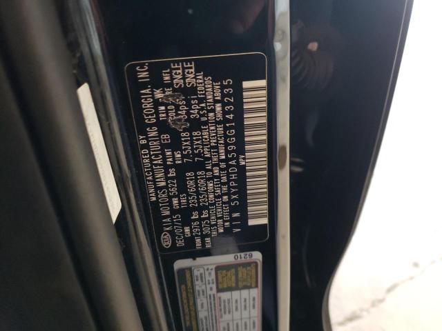 Photo 10 from auction – 2016 KIA SORENTO EX with VIN 5XYPHDA59GG143235