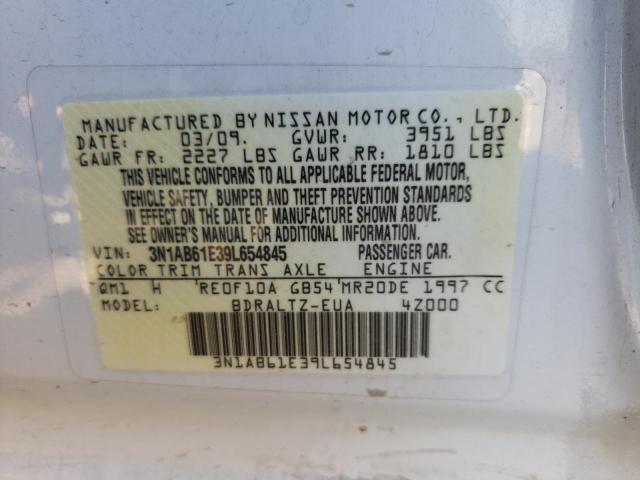 Photo 10 from auction – 2009 NISSAN SENTRA 2.0 with VIN 3N1AB61E39L654845