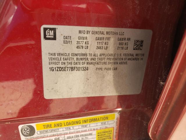 Photo 10 from auction – 2011 CHEVROLET MALIBU 2LT with VIN 1G1ZD5E77BF301324
