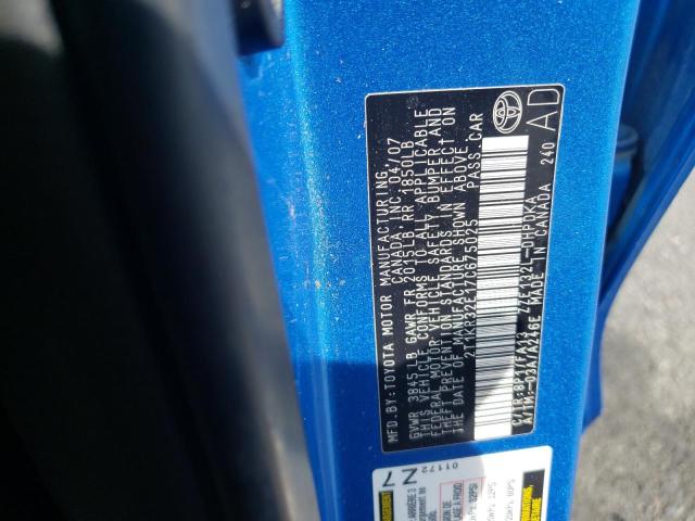 Photo 10 from auction – 2007 TOYOTA COROLLA MA with VIN 2T1KR32E17C675025