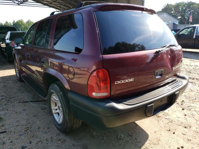 Photo 3 from auction – 2003 DODGE DURANGO SL with VIN 1D4HR48N83F544539