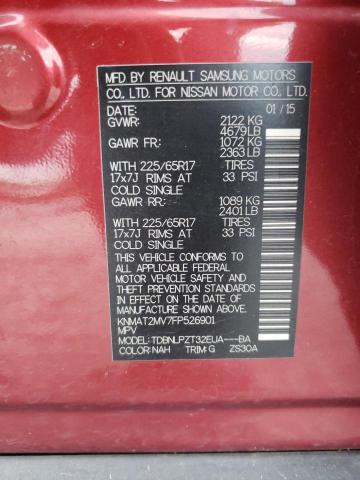 Photo 10 from auction – 2015 NISSAN ROGUE S with VIN KNMAT2MV7FP526901