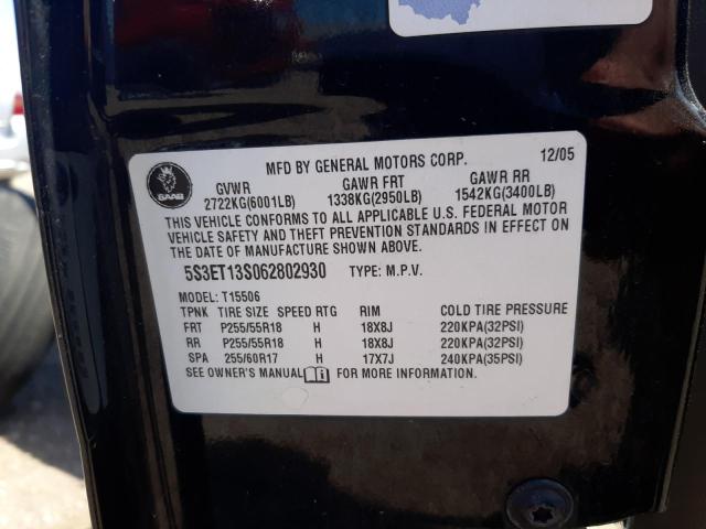 Photo 10 from auction – 2006 SAAB 9-7X LINEA with VIN 5S3ET13S062802930
