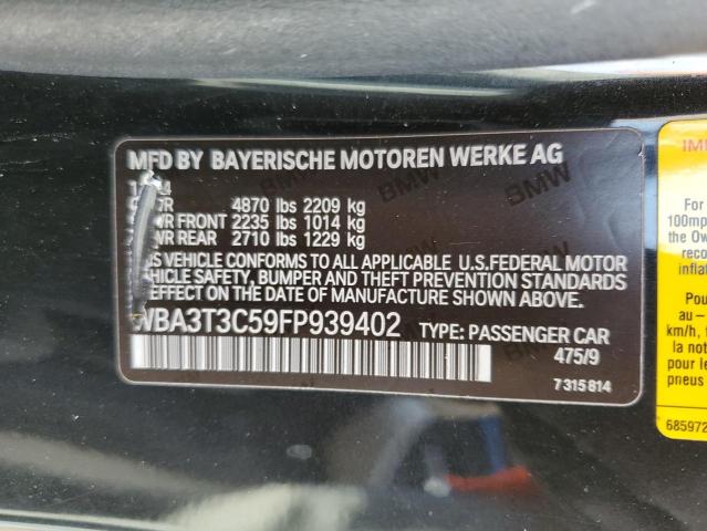 Photo 10 from auction – 2015 BMW 435 I with VIN WBA3T3C59FP939402