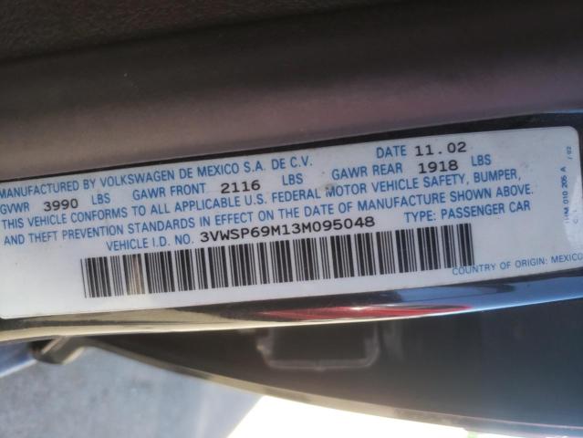 Photo 10 from auction – 2003 VOLKSWAGEN JETTA GLS with VIN 3VWSP69M13M095048