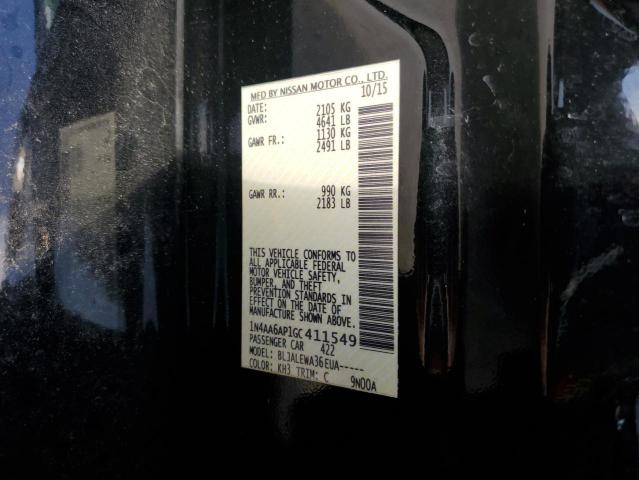 Photo 10 from auction – 2016 NISSAN MAXIMA 3.5 with VIN 1N4AA6AP1GC411549