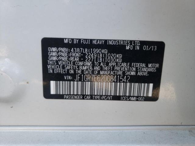 Photo 10 from auction – 2013 SUBARU IMPREZA WR with VIN JF1GR7E62DG841542