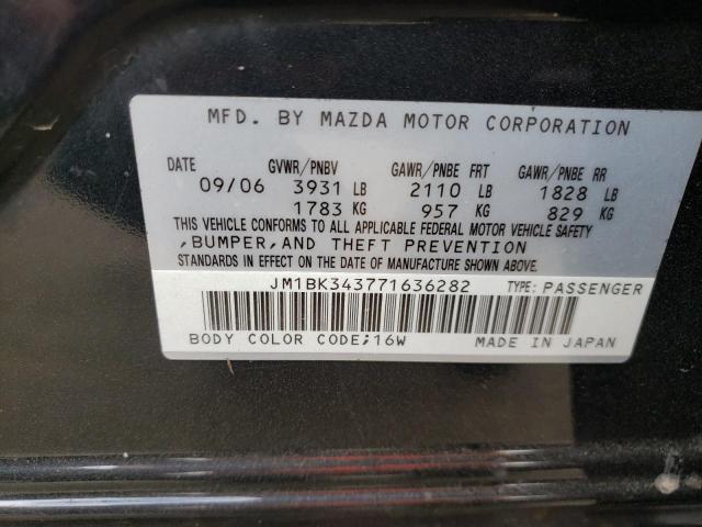 Photo 10 from auction – 2007 MAZDA 3 HATCHBAC with VIN JM1BK343771636282