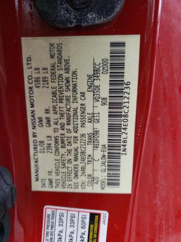 Photo 10 from auction – 2008 NISSAN ALTIMA 3.5 with VIN 1N4BL24E08C212236