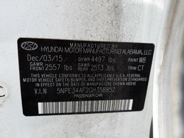 Photo 10 from auction – 2016 HYUNDAI SONATA SPO with VIN 5NPE34AF2GH358852