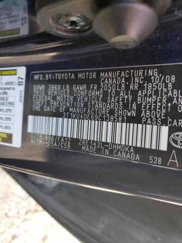 Photo 10 from auction – 2009 TOYOTA COROLLA MA with VIN 2T1KU40E69C138581