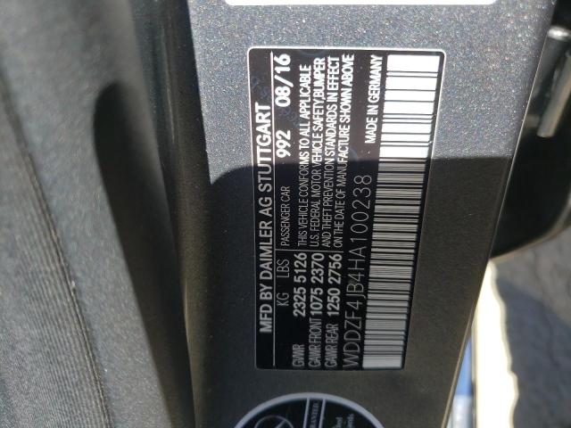 Photo 10 from auction – 2017 MERCEDES-BENZ E 300 with VIN WDDZF4JB4HA100238