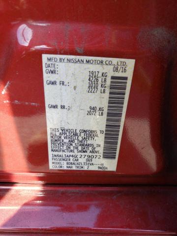 Photo 10 from auction – 2016 NISSAN ALTIMA 2.5 with VIN 1N4AL3AP4GC279072