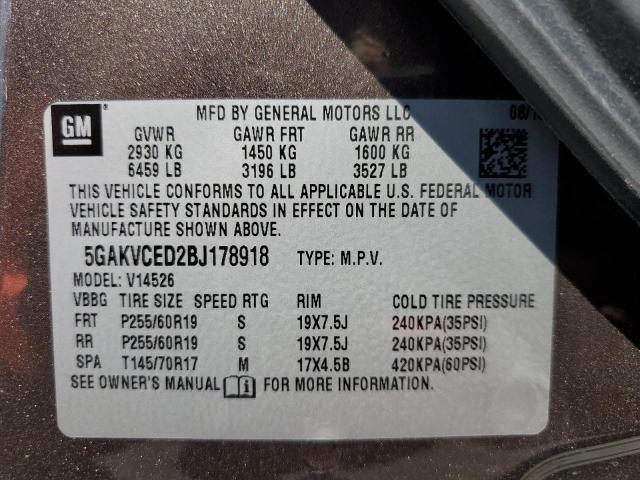 Photo 10 from auction – 2011 BUICK ENCLAVE CX with VIN 5GAKVCED2BJ178918
