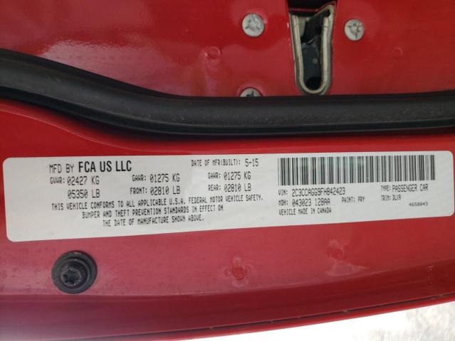 Photo 10 from auction – 2015 CHRYSLER 300 S with VIN 2C3CCAGG9FH842423