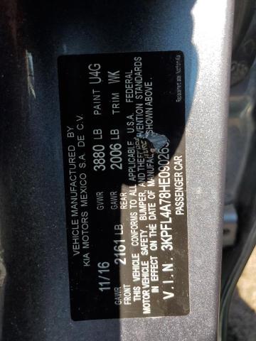Photo 10 from auction – 2017 KIA FORTE LX with VIN 3KPFL4A78HE090263