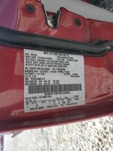 Zdjęcie 10 z aukcji – 2003 FORD CROWN VICT z VIN 2FAFP71W73X126966