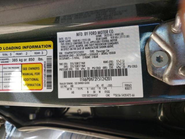 Photo 10 from auction – 2015 FORD FUSION SE with VIN 1FA6P0H72F5124201