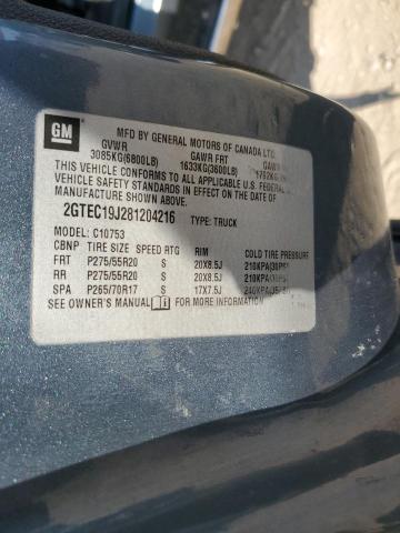 Photo 10 from auction – 2008 GMC SIERRA C15 with VIN 2GTEC19J281204216