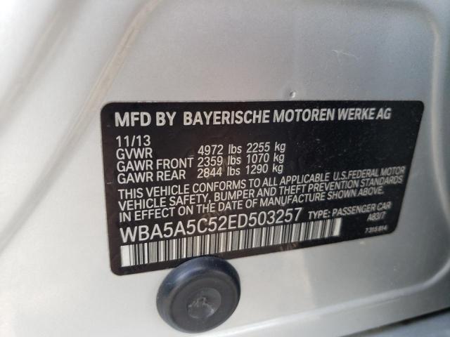Photo 10 from auction – 2014 BMW 528 I with VIN WBA5A5C52ED503257