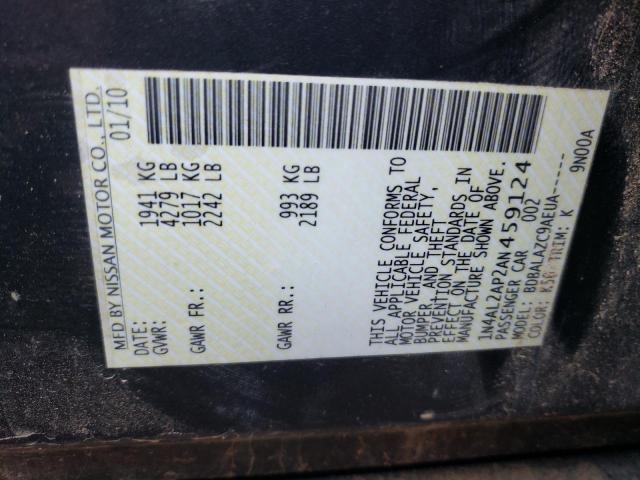 صورة رقم 10 من المزاد - 2010 NISSAN ALTIMA BAS مع VIN 1N4AL2AP2AN459124