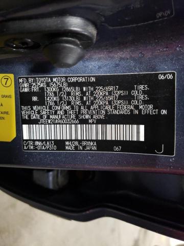 Photo 10 from auction – 2006 TOYOTA HIGHLANDER with VIN JTEEW21A960032666