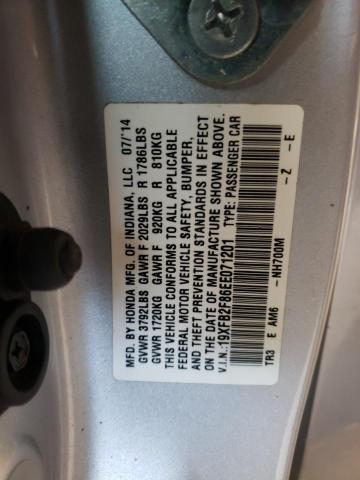Photo 10 from auction – 2014 HONDA CIVIC EX with VIN 19XFB2F86EE071201